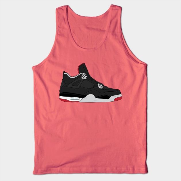 Air Jordan IV (4) - Bred Tank Top by WalkDesigns